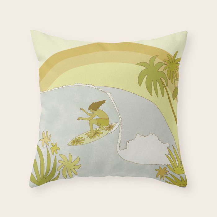 Surf Tropical daydreams by surfy birdy  Throw Pillow Gallery Image 6