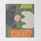 Minimal Colorful Abstract Shapes 6 Throw Blanket Gallery Image 2