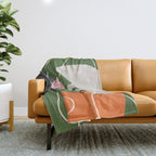 Minimal Colorful Abstract Shapes 6 Throw Blanket Gallery Image 1