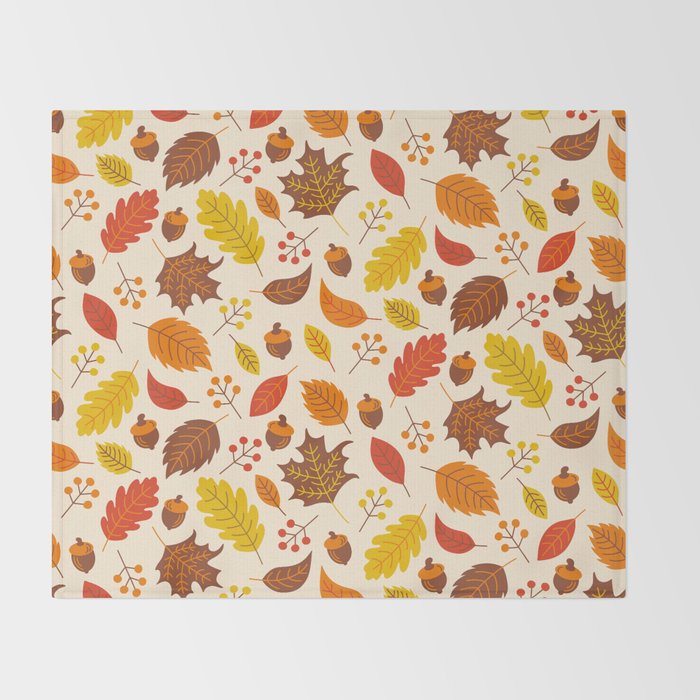 Autumn Leaves Throw Blanket Gallery Image 2