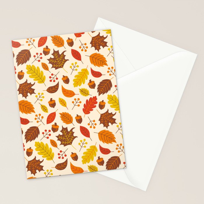 Autumn Leaves Stationery Card Gallery Image 2