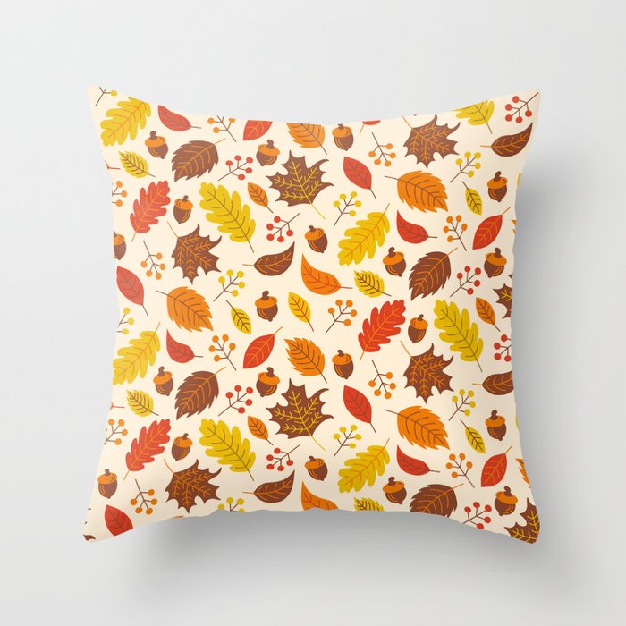 Autumn Leaves Throw Pillow Gallery Image 1