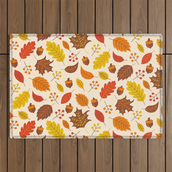 Autumn Leaves Outdoor Rug Gallery Image 1