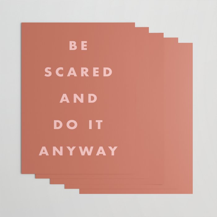 Inspirational Bravery Quote in Terra Cotta Wrapping Paper Gallery Image 3