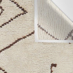 Brown Abstract Antique Moroccan Rug Print Wall Tapestry Gallery Image 3