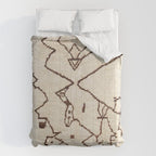 Brown Abstract Antique Moroccan Rug Print Comforter Gallery Image 6