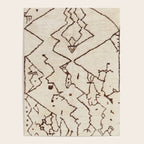 Brown Abstract Antique Moroccan Rug Print Poster Gallery Image 4