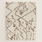 Brown Abstract Antique Moroccan Rug Print Jigsaw Puzzle Gallery Image 1