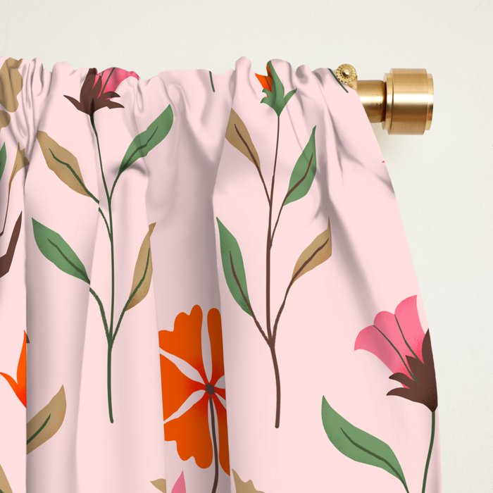 Folk Meadow - Spring Blush Window Curtain Gallery Image 2