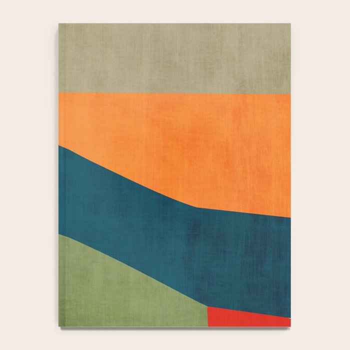Modern Fall Abstract Artwork Green Orange Yellow Art Notebook Gallery Image 4