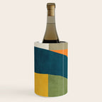 Modern Fall Abstract Artwork Green Orange Yellow Art Wine Chiller Gallery Image 2