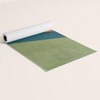 Modern Fall Abstract Artwork Green Orange Yellow Art Yoga Mat Gallery Image 2