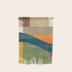 Modern Fall Abstract Artwork Green Orange Yellow Art Wall Hanging Gallery Image 1