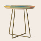 Modern Fall Abstract Artwork Green Orange Yellow Art Side Table Gallery Image 1