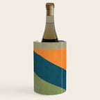 Modern Fall Abstract Artwork Green Orange Yellow Art Wine Chiller Gallery Image 1