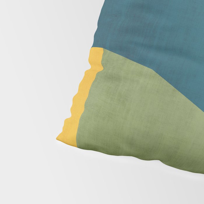 Modern Fall Abstract Artwork Green Orange Yellow Art Pillow Sham Gallery Image 4