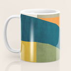 Modern Fall Abstract Artwork Green Orange Yellow Art Coffee Mug Gallery Image 3