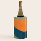 Modern Fall Abstract Artwork Green Orange Yellow Art Wine Chiller Gallery Image 3