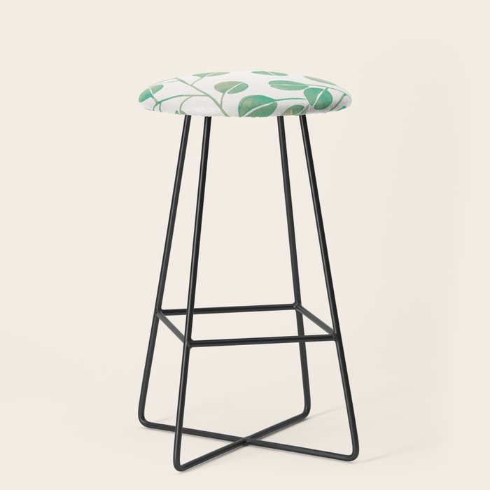 Silver Dollar Eucalyptus - Mint Palette Stool Gallery Image 1