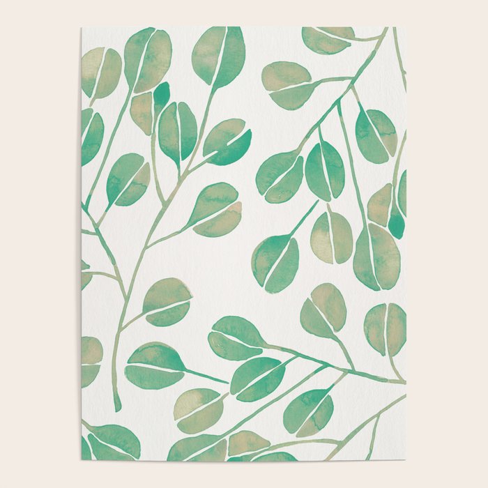 Silver Dollar Eucalyptus - Mint Palette Poster Gallery Image 4