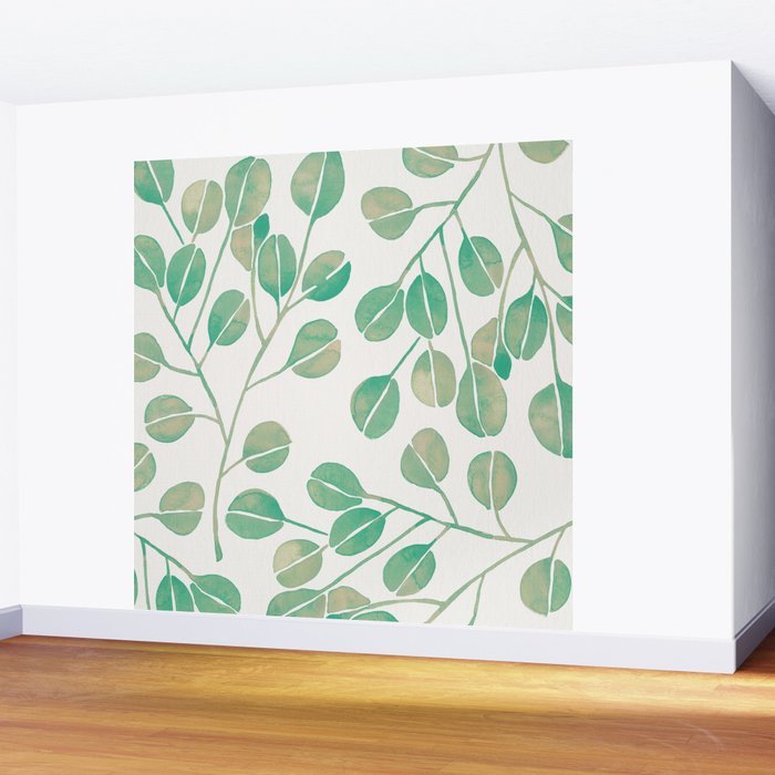 Silver Dollar Eucalyptus - Mint Palette Wall Mural Gallery Image 2