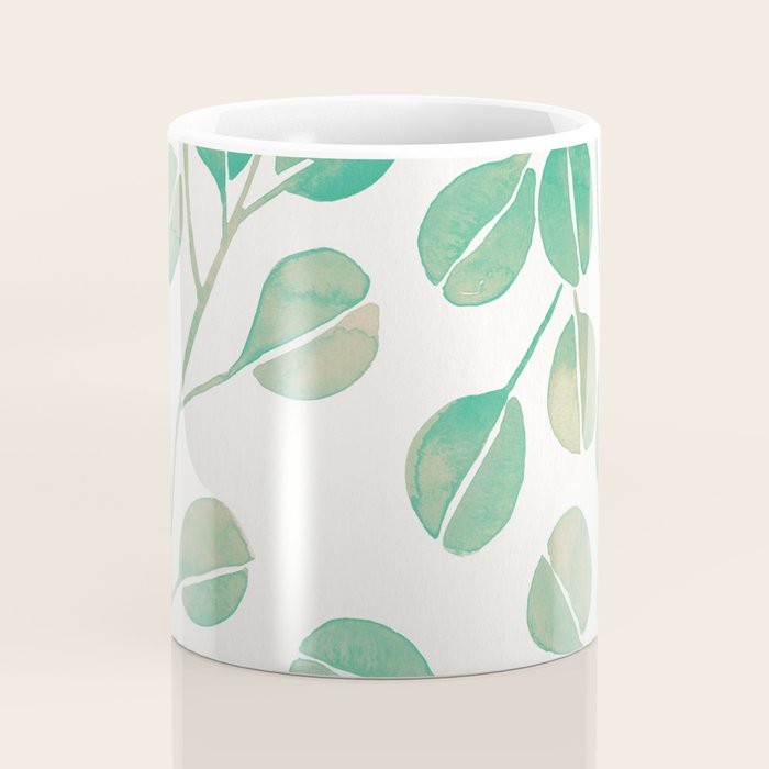 Silver Dollar Eucalyptus - Mint Palette Coffee Mug Gallery Image 4