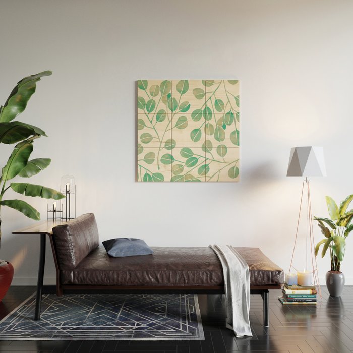 Silver Dollar Eucalyptus - Mint Palette Wood Wall Art Gallery Image 2