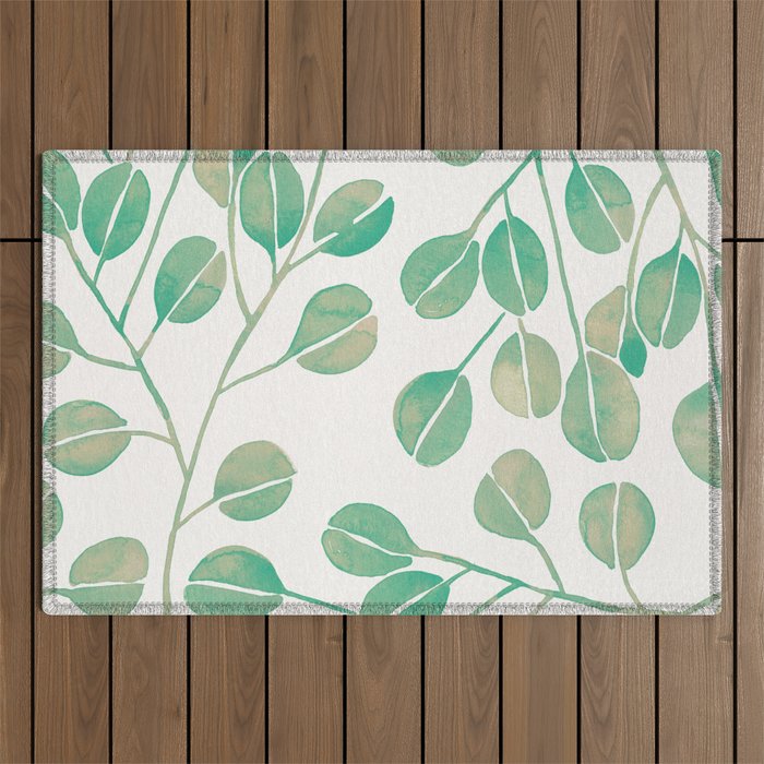 Silver Dollar Eucalyptus - Mint Palette Outdoor Rug Gallery Image 1
