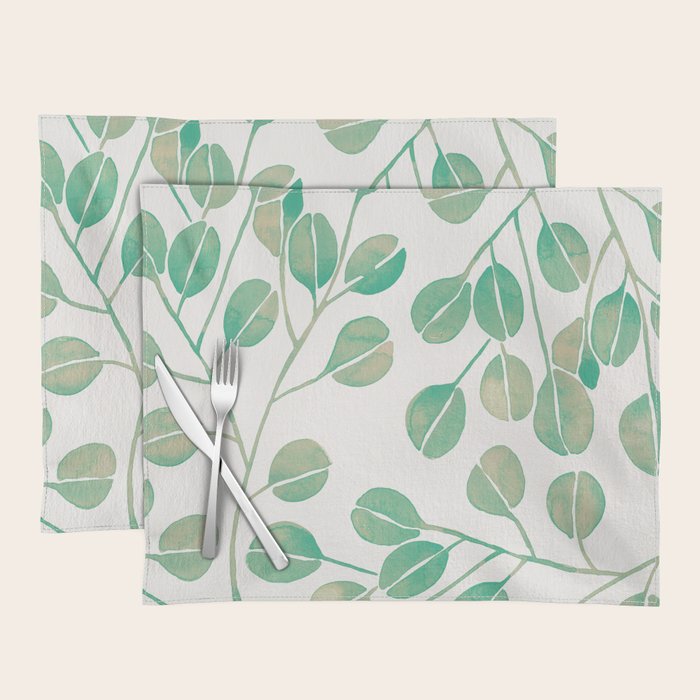 Silver Dollar Eucalyptus - Mint Palette Placemat Gallery Image 1