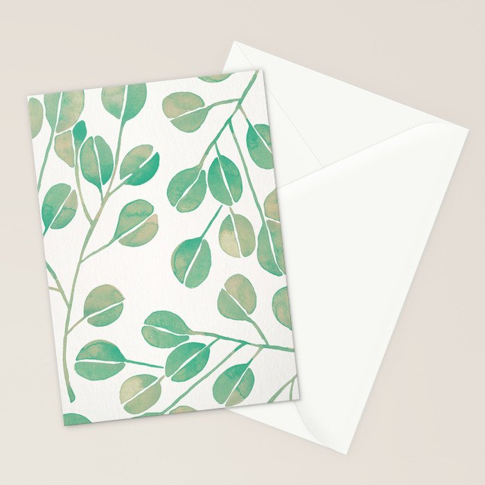 Silver Dollar Eucalyptus - Mint Palette Stationery Card Gallery Image 2