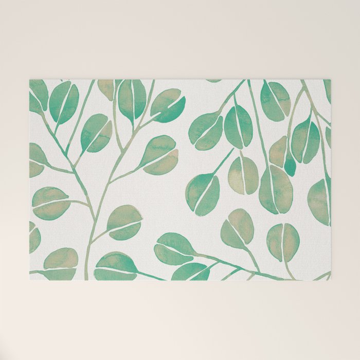 Silver Dollar Eucalyptus - Mint Palette Welcome Mat Gallery Image 1