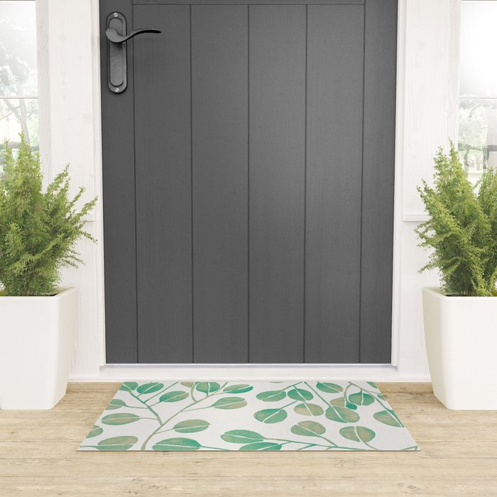 Silver Dollar Eucalyptus - Mint Palette Welcome Mat Gallery Image 3
