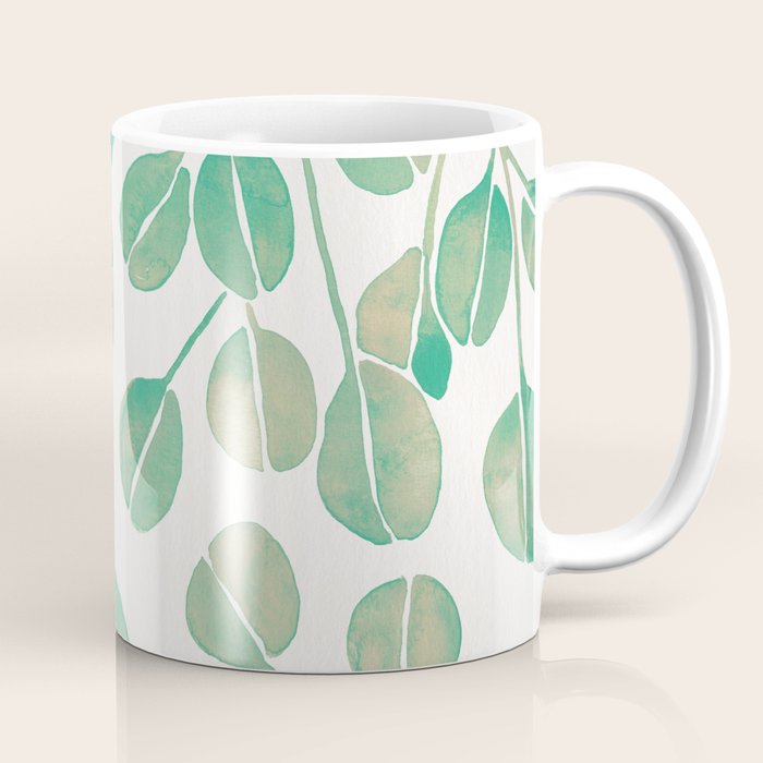 Silver Dollar Eucalyptus - Mint Palette Coffee Mug Gallery Image 1