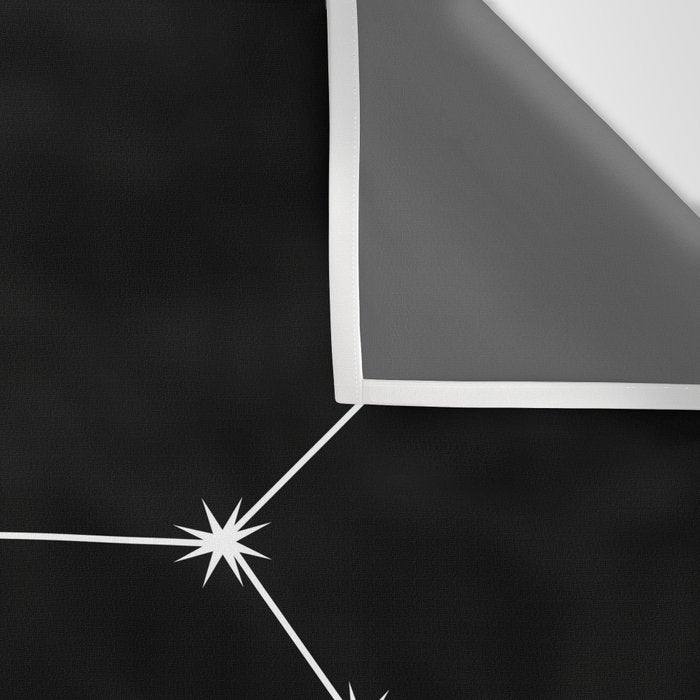 Sagittarius Zodiac Star Constellation Line Art Black Wall Tapestry Gallery Image 3