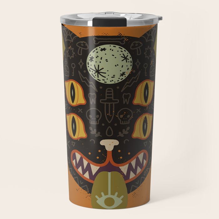 Spooky Cat Travel Mug Gallery Image 1