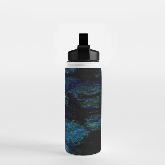 monet water lilies 1899 blue Teal Water Bottle Gallery Image 2
