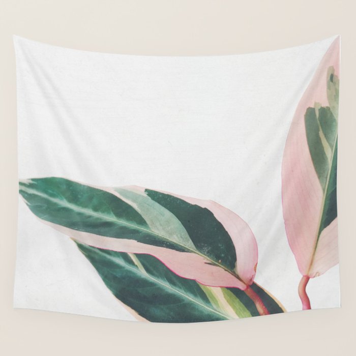 Pink Leaves II Wall Tapestry Gallery Image 1