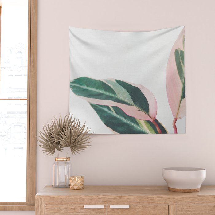 Pink Leaves II Wall Tapestry Gallery Image 2
