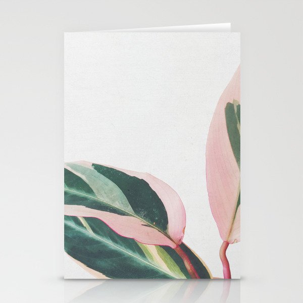Pink Leaves II Stationery Card Gallery Image 1