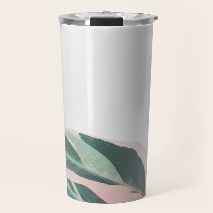 Pink Leaves II Travel Mug Gallery Image 1
