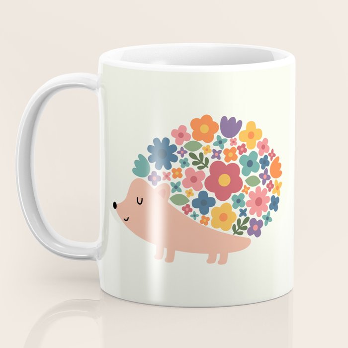 Floral Hedgehog Coffee Mug Gallery Image 3