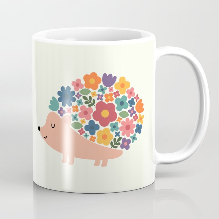 Floral Hedgehog Coffee Mug Gallery Image 1