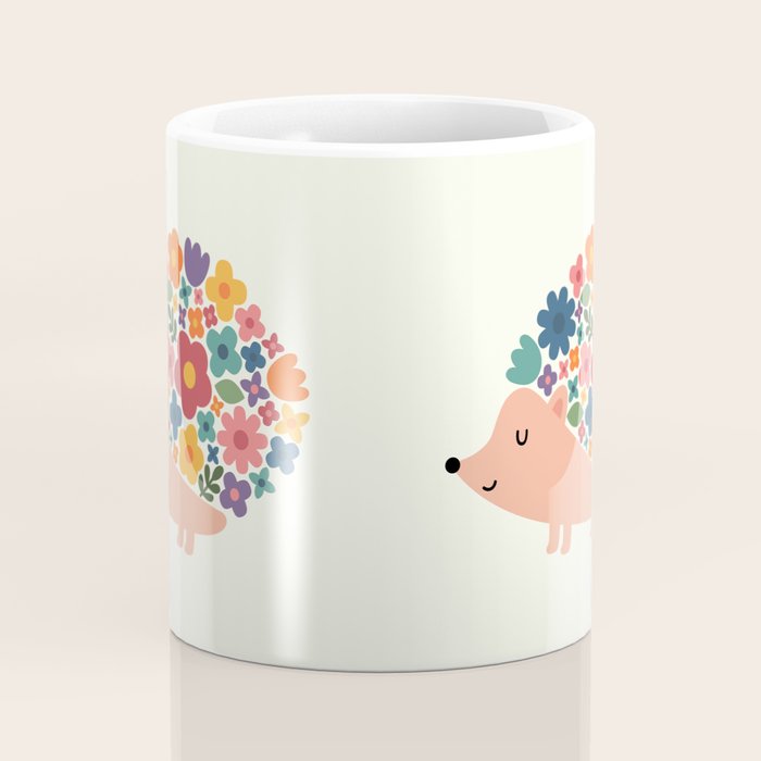 Floral Hedgehog Coffee Mug Gallery Image 4