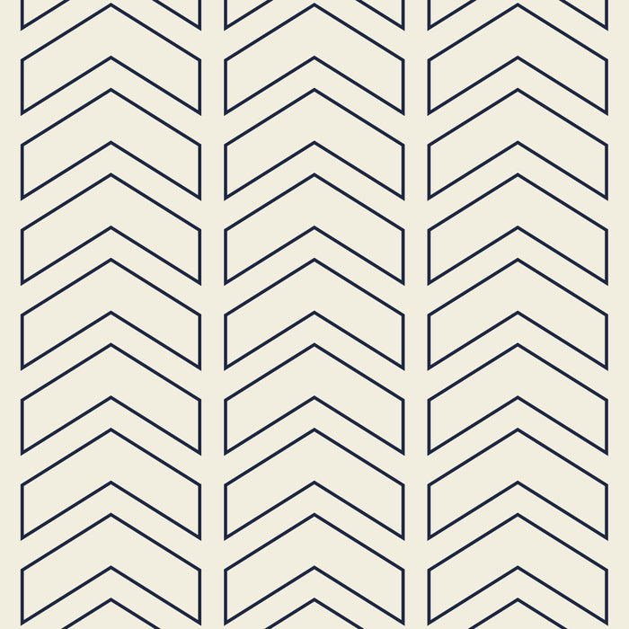 Navy Blue and White Chevron Geometric Pattern Coffee Mug Gallery Image 2