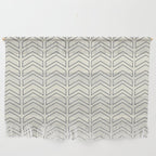 Navy Blue and White Chevron Geometric Pattern Wall Hanging Gallery Image 1