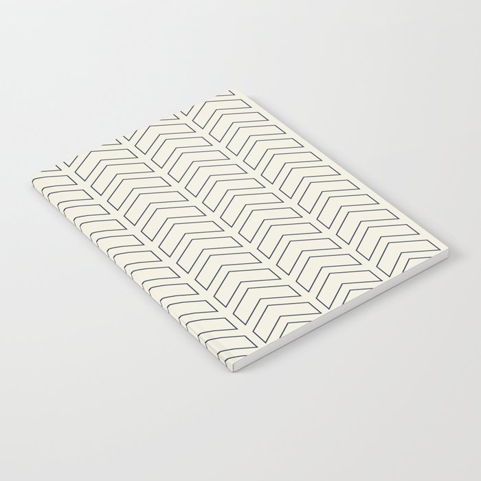 Navy Blue and White Chevron Geometric Pattern Notebook Gallery Image 2