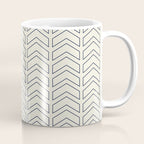 Navy Blue and White Chevron Geometric Pattern Coffee Mug Gallery Image 1