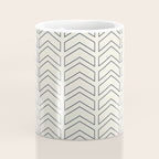 Navy Blue and White Chevron Geometric Pattern Coffee Mug Gallery Image 4