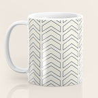 Navy Blue and White Chevron Geometric Pattern Coffee Mug Gallery Image 3