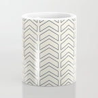 Navy Blue and White Chevron Geometric Pattern Coffee Mug Gallery Image 4